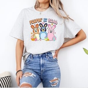 Bluey Peepin It Real Easter Shirt Size Xlarge